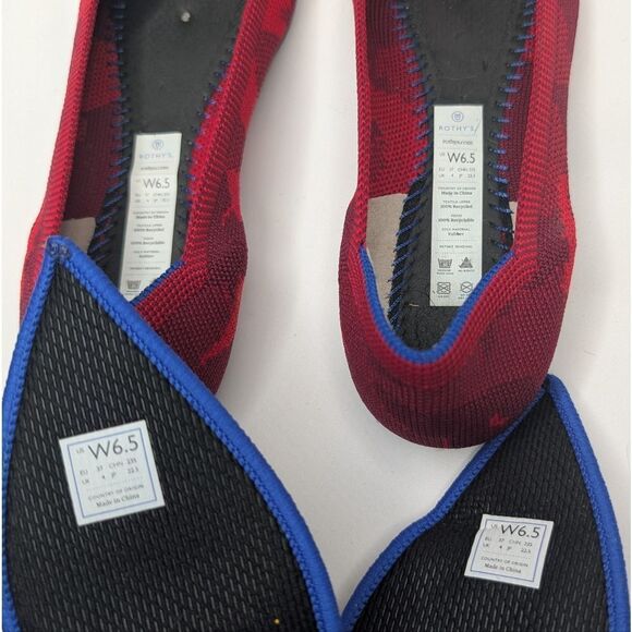 Rothys The Point Flats Red Camo Limited Edition - Picture 5 of 6